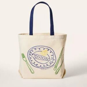 🆕 Kate Spade x Target Fish Embroidered Canvas Tote Bag